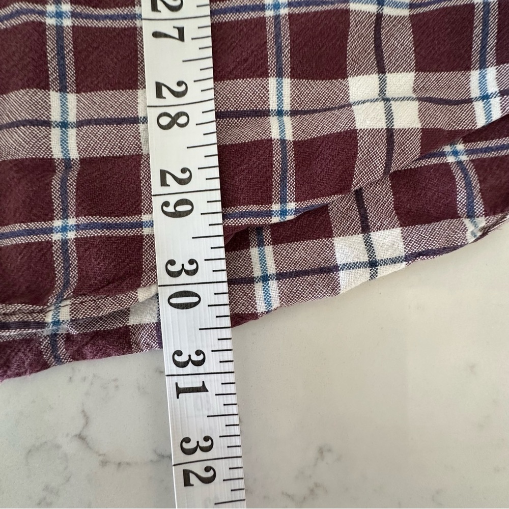 American Eagle Outfitters Maroon and White Plaid Shirt XL - Picture 10 of 10